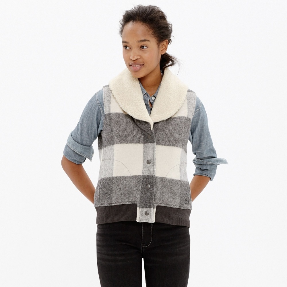 Madewell Woolrich giant buffalo check vest
